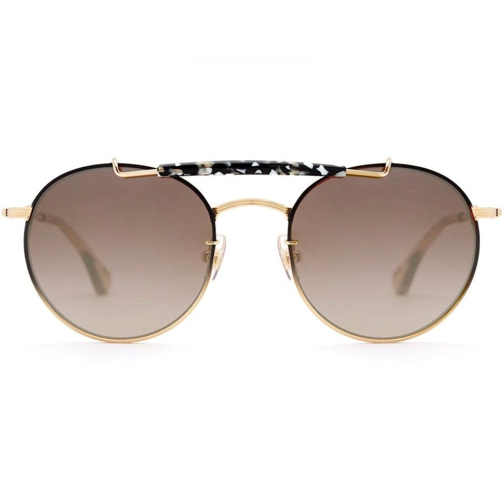 KREWE SHELBY | MATTE BLACK FADE TO 24K + PLUME MIRRORED